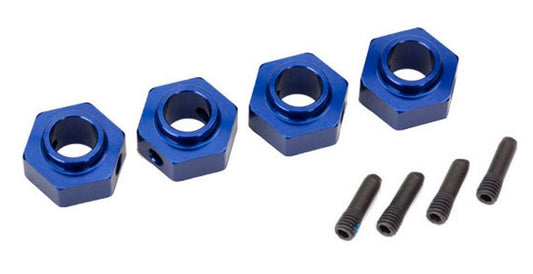 Traxxas 8269X Wheel Hubs 12mm Hex 6061-T6 Aluminum (Blue-anodized) (4) TRX-4 - PowerHobby