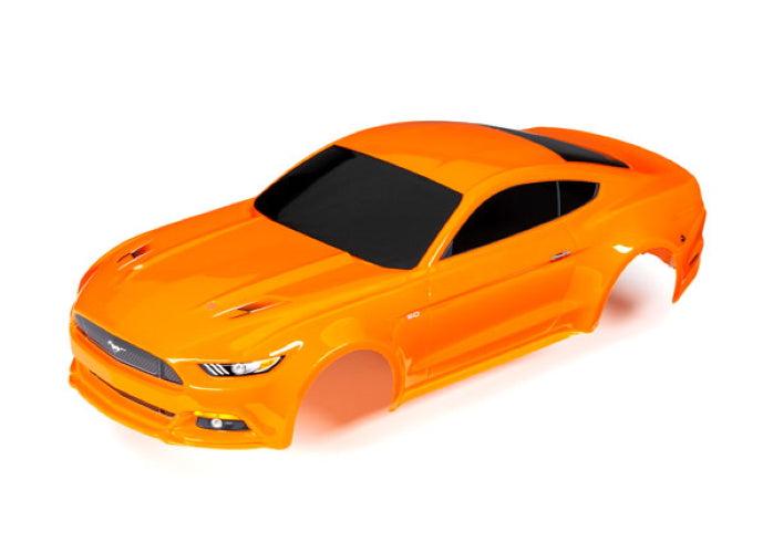 Traxxas 8312T Body Ford Mustang Orange (Painted Decals Applied) - PowerHobby