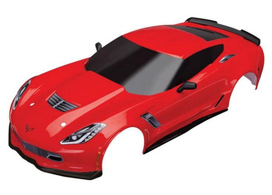 Traxxas Body Chevrolet Corvette Z06 Red (Painted Decals Applied) 4-Tec Ford GT - PowerHobby