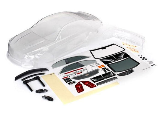 Traxxas Body Cadillac CTS-V (Clear Requires Painting) /Decal Sheet 4-Tec 2.0 - PowerHobby