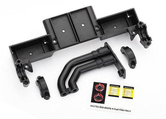 Traxxas 8420 Chassis Tray/ Driveshaft Clamps/ Fuel Filler (Black) Desert Racer - PowerHobby