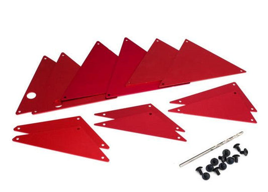 Traxxas 8434R Tube Chassis Inner Panels Aluminum (Red-Anodized) Front (2) UDR - PowerHobby