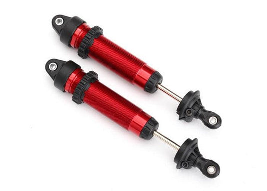 Traxxas 8450R Shocks GTR 134mm Aluminum Red (Front, Threaded) Desert Racer - PowerHobby