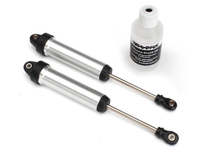 Traxxas 8451 Shocks GTR 134mm Silver Aluminum (Front, No Threads) Desert Racer - PowerHobby