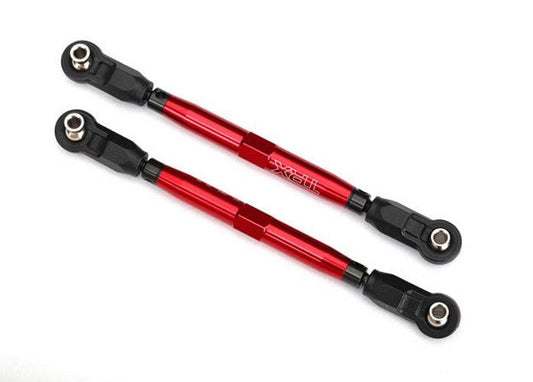 Traxxas 8547R Toe Link Front (Tubes Red-Anodized 7075-T6 Aluminum) (102mm) UDR - PowerHobby