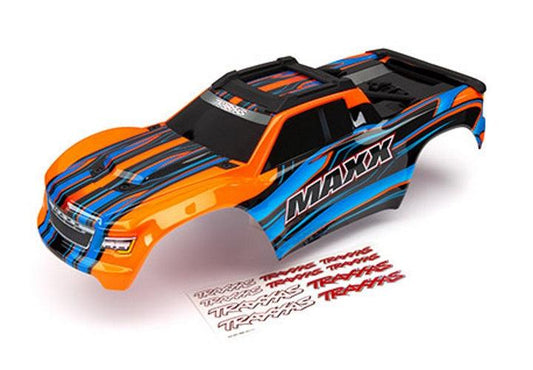 Traxxas 8911T Body Maxx Orange (Painted)/ Decal Sheet Maxx - PowerHobby