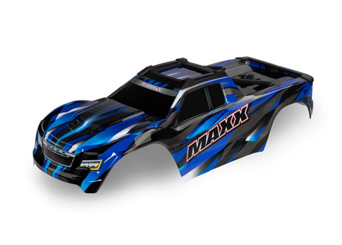 Traxxas 8918A Maxx Blue Painted 352mm wheelbase xtended chassis - PowerHobby