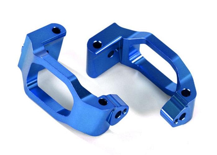 Traxxas 8932X Caster blocks (c-hubs) 6061-T6 Aluminum (Blue-Anodized) Maxx - PowerHobby