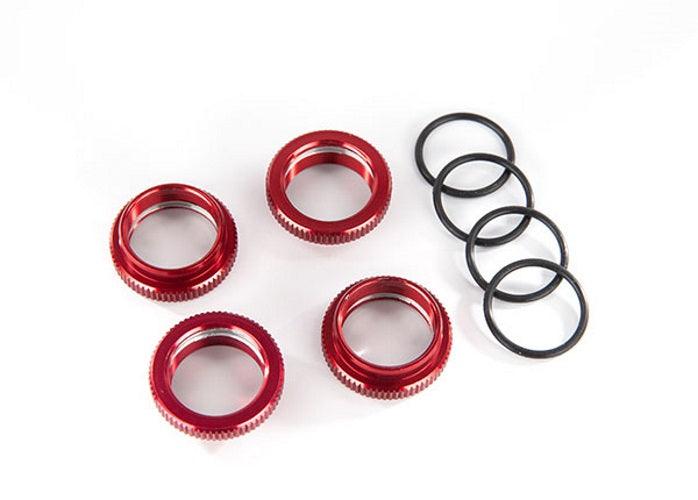 Traxxas 8968R Spring Retainer Red-Anodized Aluminum GT-Maxx Shocks Maxx - PowerHobby