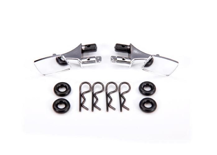 Traxxas 9118 Mirrors Side Chrome (Left & Right) /O-rings (4) TRX-4 #9111 - PowerHobby