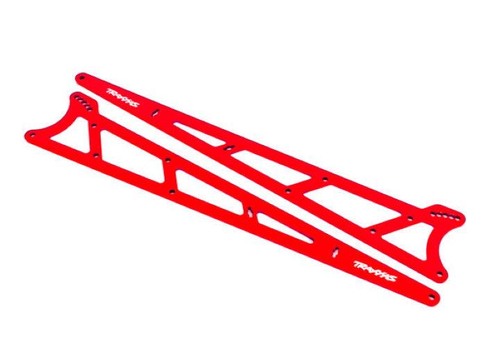 Traxxas 9462R Side Plates Wheelie Bar Red (Aluminum) (2) Drag Slash - PowerHobby