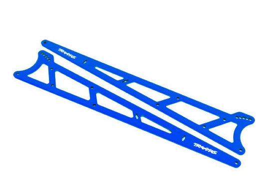 Traxxas 9462X Side Plates Wheelie Bar Blue (Aluminum) (2) Drag Slash - PowerHobby