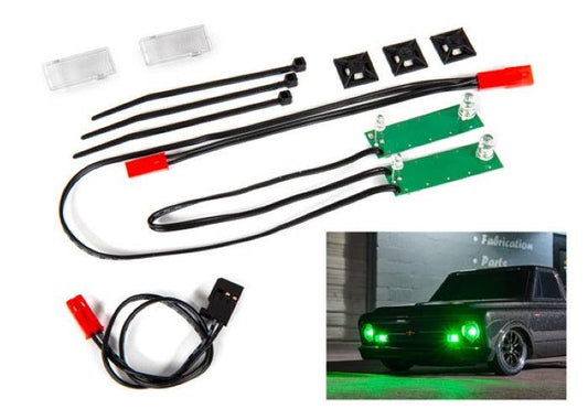 Traxxas 9496G Led Light Set Front Complete (Green) Drag Slash - PowerHobby