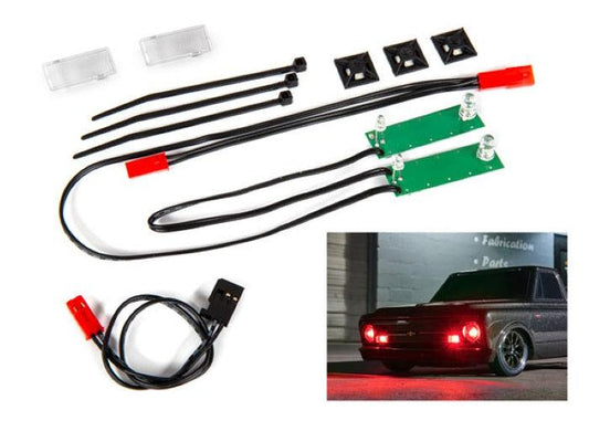 Traxxas 9496R Led light Set Front Complete (Red) Drag Slash - PowerHobby