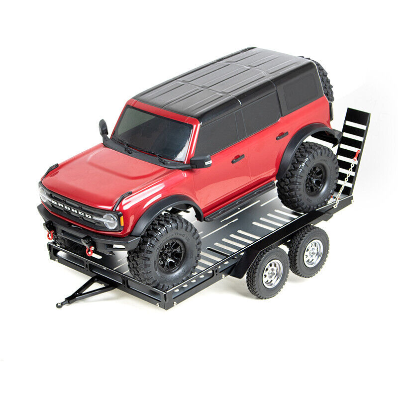 Powerhobby 1/10 CNC Machined Dual Axle Scale Truck Trailer Crawler Silver - PowerHobby