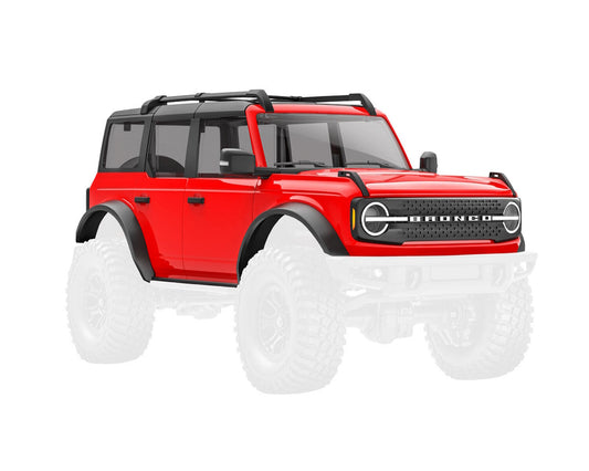 Traxxas 9711-RED TRX-4M Complete 1/18 Ford Bronco Body (Red) - PowerHobby