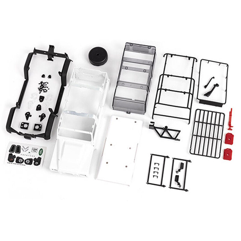 Traxxas 9712 TRX-4M Land Rover Defender Unassembled Body White Req Painting TRX-4M - PowerHobby