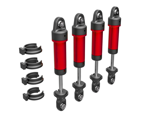 Traxxas 9764-RED TRX-4M Aluminum GTM Shocks (4) RED (without Springs) - PowerHobby