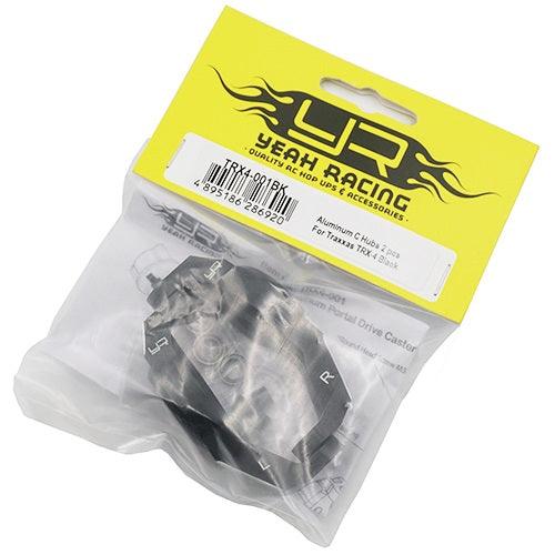 Yeah Racing TRX4-001BK Aluminum Bearing Supported C Hubs Black Traxxas TRX-4 - PowerHobby