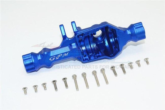 GPM ALUMINUM FRONT GEAR BOX W/O COVER TRAXXAS TRX-4 TRAIL DEFENDER CRAWLER BLUE - PowerHobby