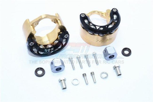 GPM BRASS PENDULUM KNUCKLE WITH ALLOY LID 9MM HEX ADAPTER TRAXXAS TRX-4 BLACK - PowerHobby