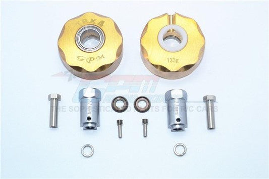 GPM BRASS PENDULUM WHEEL KNUCKLE AXLE WEIGHT + 23MM HEX ADAPTER TRAXXAS TRX-4 - PowerHobby