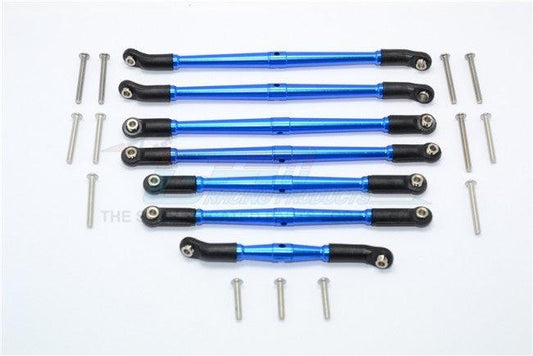 GPM ALUMINUM ADJUSTABLE UPPER LOWER SUSPENSION LINKS TRAXXAS TRX-4 / TRX-6 BLUE - PowerHobby