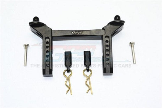 GPM ALUMINUM FRONT BODY MOUNT & POST Traxxas TRX-4 Black - PowerHobby