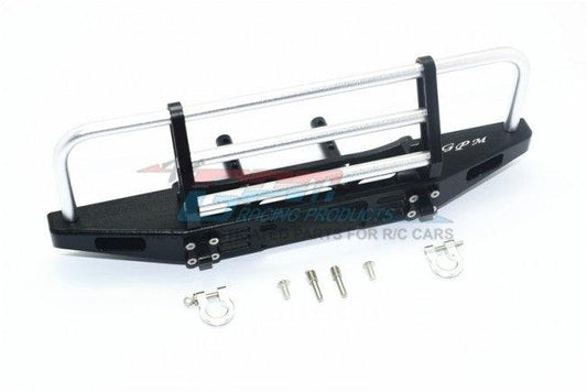 GPM ALUMINUM ADJUSTABLE FRONT BRUSHGUARD BUMPER TRAXXAS TRX-4 BLACK SILVER - PowerHobby