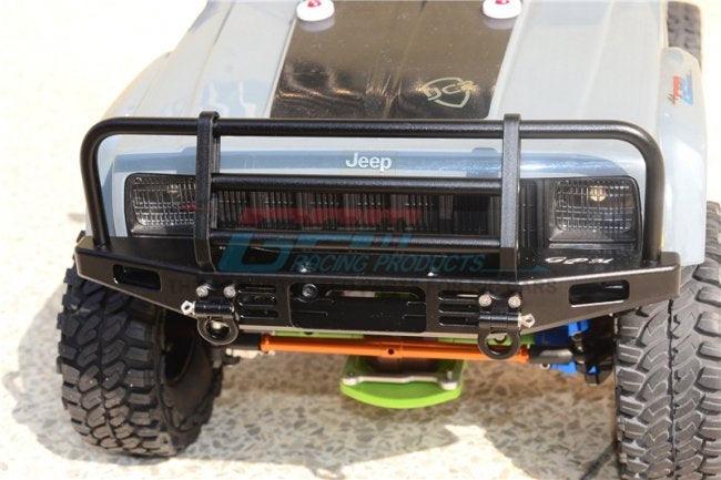 GPM ALUMINUM ADJUSTABLE FRONT BRUSHGUARD BUMPER TRAXXAS TRX-4 BLACK SILVER - PowerHobby