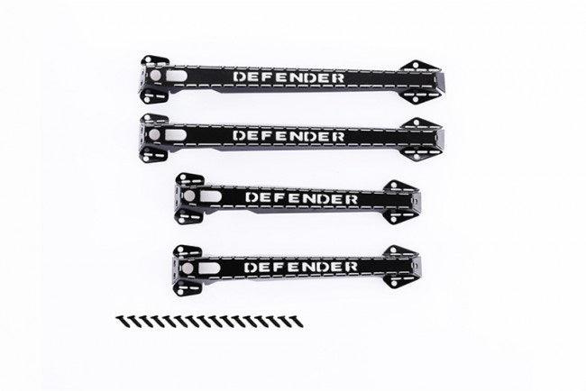 GPM RC CAR STAINLESS STEEL DOOR HANDLE TRAXXAS TRX-4 DEFENDER BLACK - PowerHobby