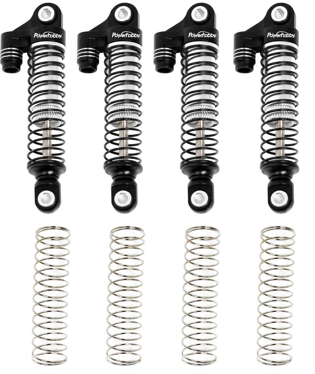 Powerhobby Aluminum 51mm Long Travel Shocks Black FOR Traxxas TRX-4M - PowerHobby