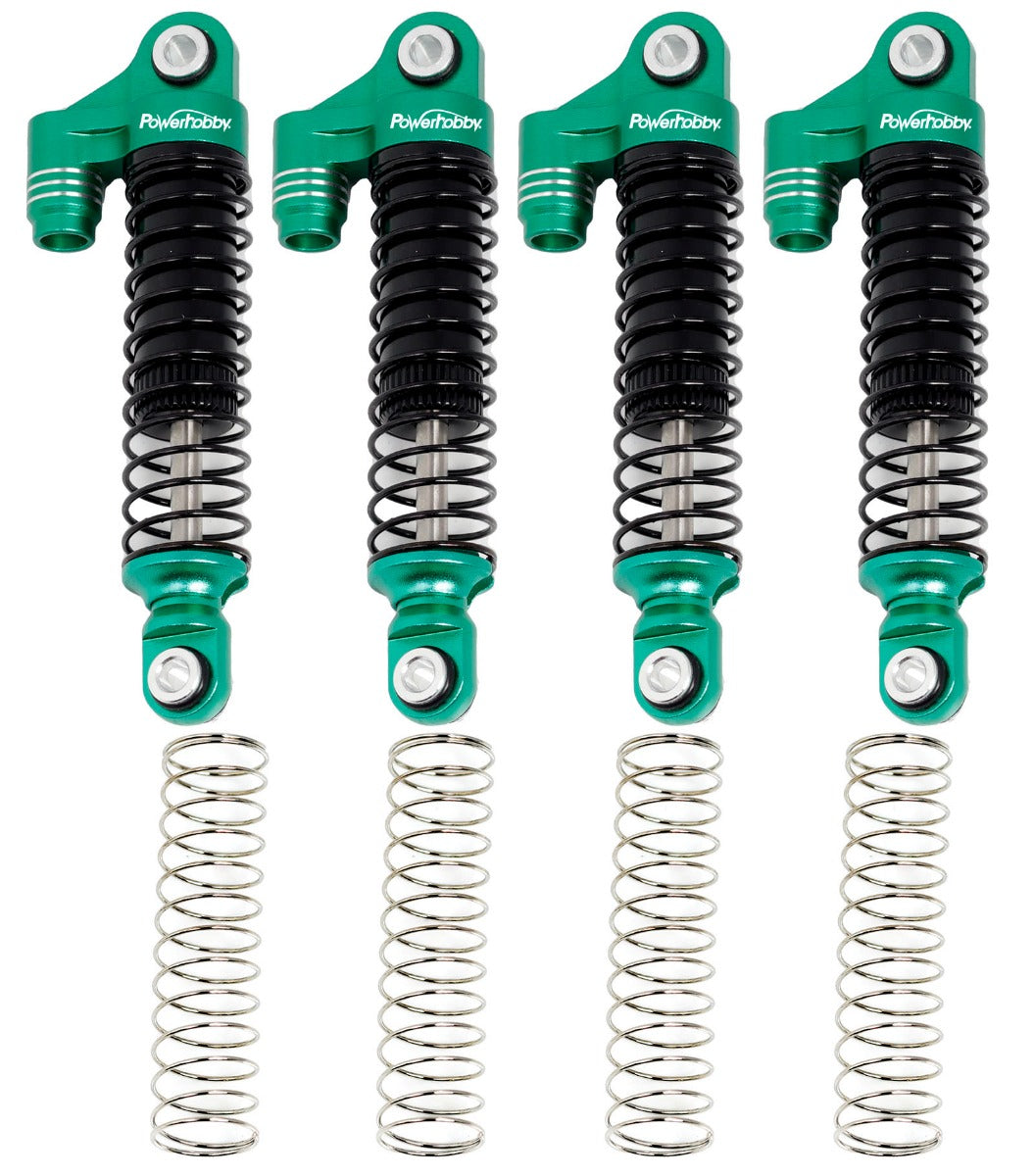 Powerhobby Aluminum 51mm Long Travel Shocks Green FOR Traxxas TRX-4M - PowerHobby