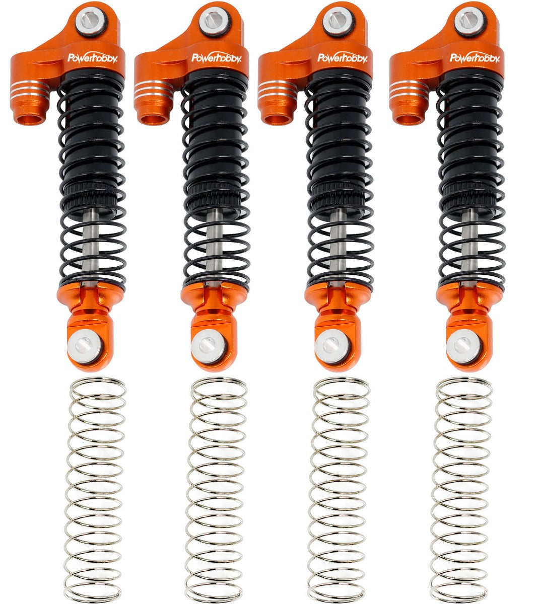 Powerhobby Aluminum 51mm Long Travel Shocks Orange FOR Traxxas TRX-4M - PowerHobby