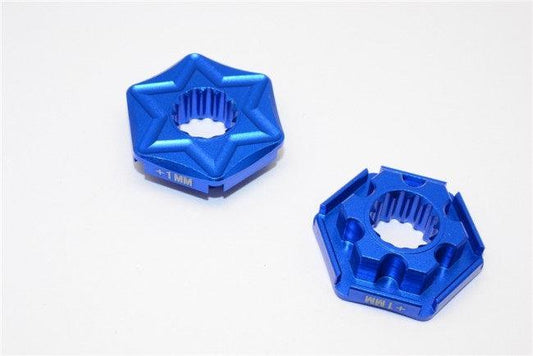 GPM TXM006/+1-BLUE ALUMINUM WHEEL HEX CLAW (+1MM) TRAXXAS X-MAXX 4X4 - PowerHobby