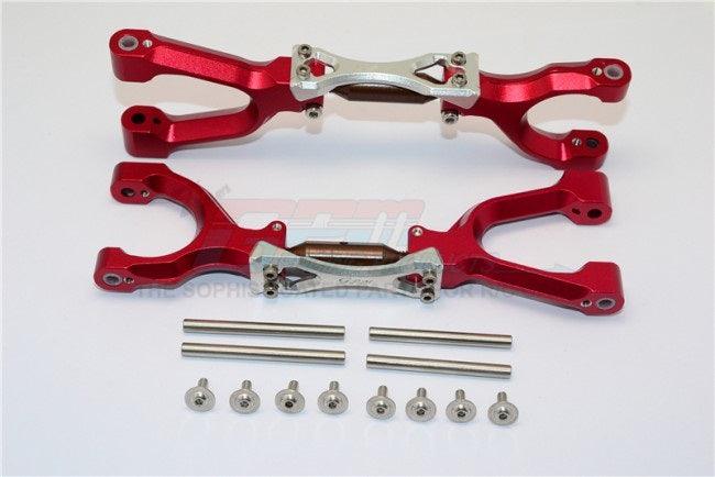 GPM SPRING STEEL ALUMINUM SUPPORTING MOUNT F/R UPPER ARMS TRAXXAS X-MAXX 4X4 RED - PowerHobby