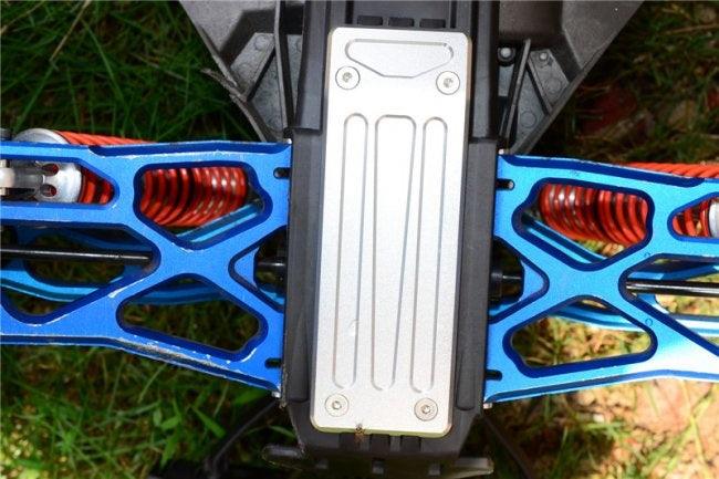 GPM TXM331R-BLUE ALUMINUM REAR SKID PLATE TRAXXAS X-MAXX 4X4 - PowerHobby