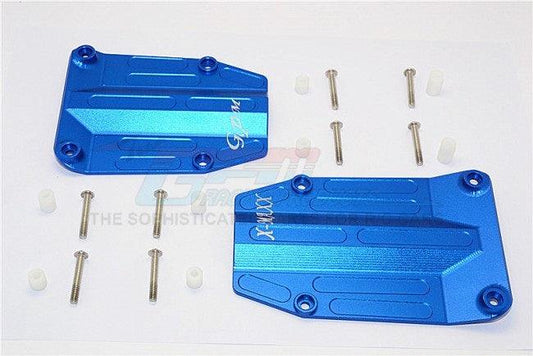 GPM TXM332-BLUE ALUMINUM CENTRE SKID PLATE TRAXXAS X-MAXX 4X4 - PowerHobby