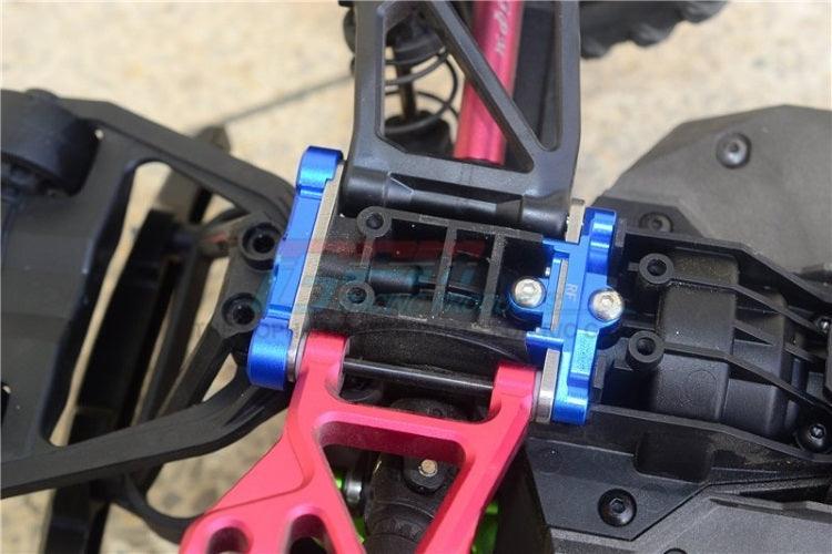 Gpm TXMS009-B Aluminum Rear Lower Arm Tie Bar Mount Blue Traxxas Maxx - PowerHobby