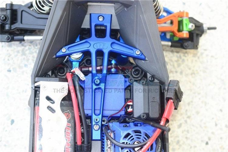 Gpm TXMS048C-B Aluminum Front Chassis Brace Blue (5Pieces Set) Traxxas Maxx - PowerHobby