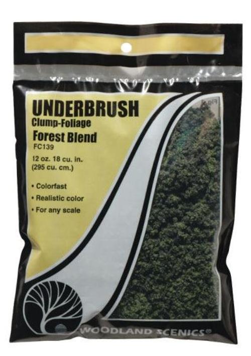 Woodland Scenics FC139 Underbrush Clump Foliage Forest Blend Bag Train Scenery - PowerHobby