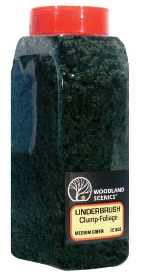 Woodland Scenics FC1636 N/HO Underbrush Shaker medium Green 32 oz Train Scenery - PowerHobby