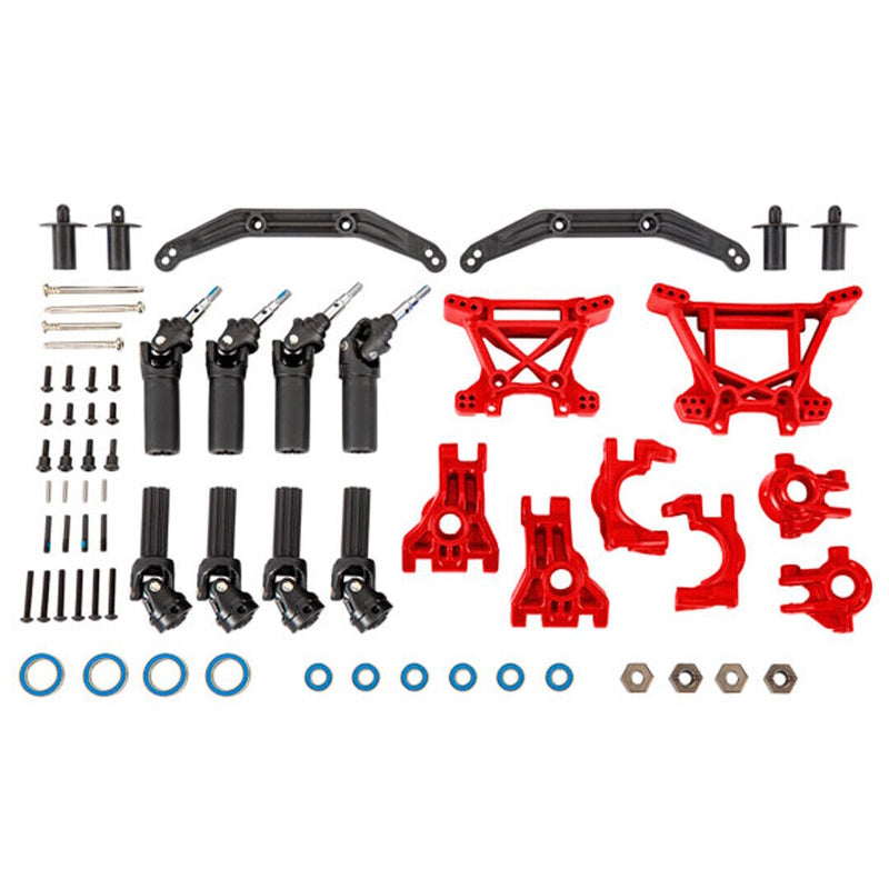 Traxxas 9080R Outer Driveline/Suspension Upgrade Kit Extreme Heavy Duty - Red - PowerHobby