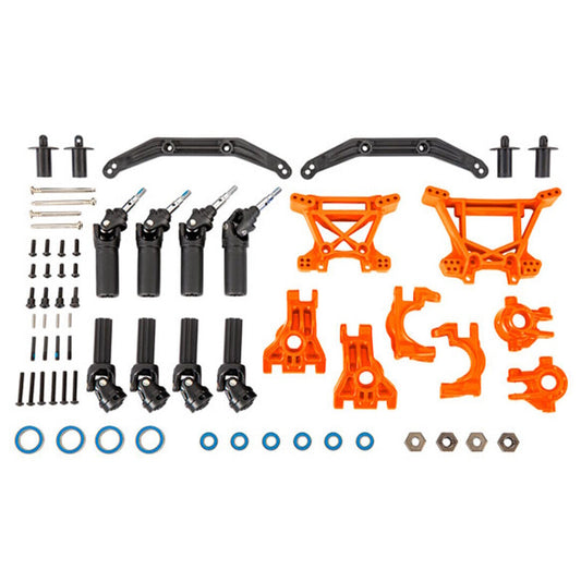 Traxxas 9080T Outer Driveline/Suspension Upgrade Kit Extreme Heavy Duty Orange - PowerHobby