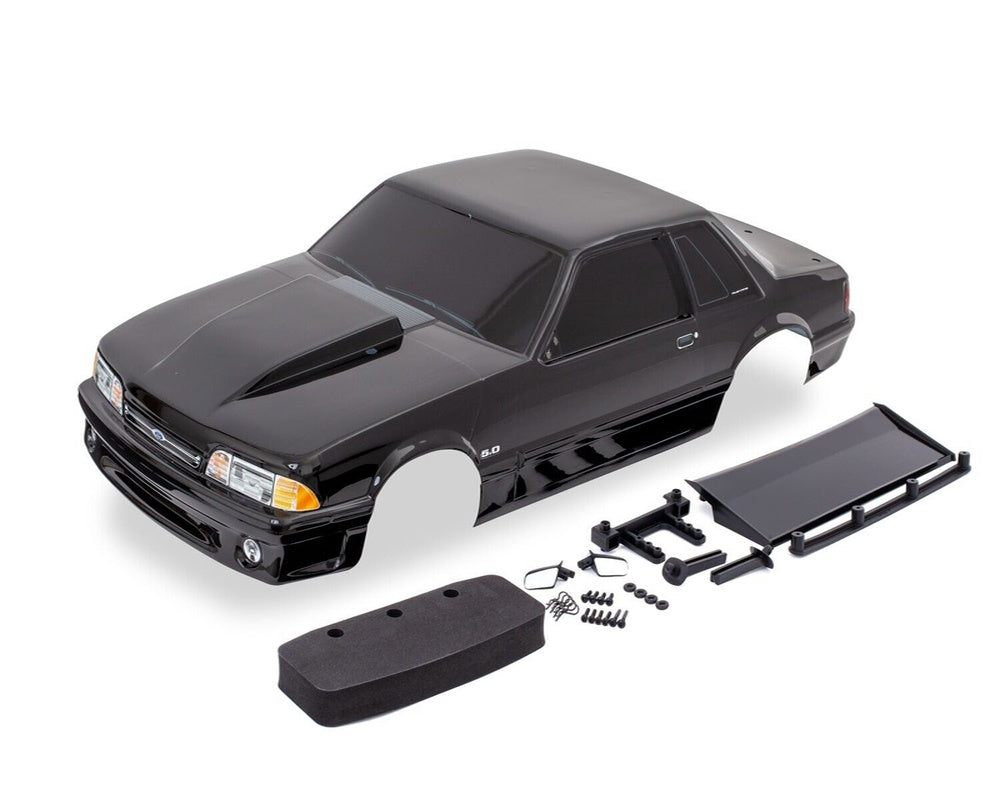 Traxxas 9421A Body, Ford Mustang, Fox Body, Black, Drag Slash - PowerHobby