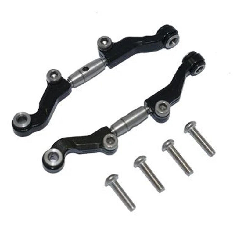 GPM LM162S-BK Alum Steel Adjustable Front Steering Tie Rod. Mini-T 2.0 - PowerHobby