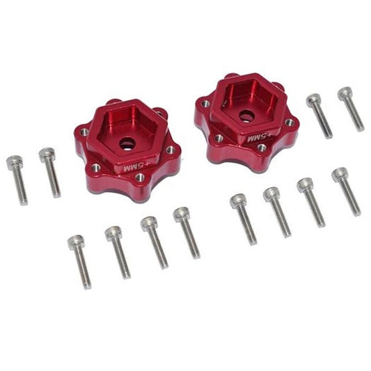 GPM LMT010W-R Aluminum Hex Adapters Converter +5mm Set Red : Losi 1/8 LMT 4WD - PowerHobby