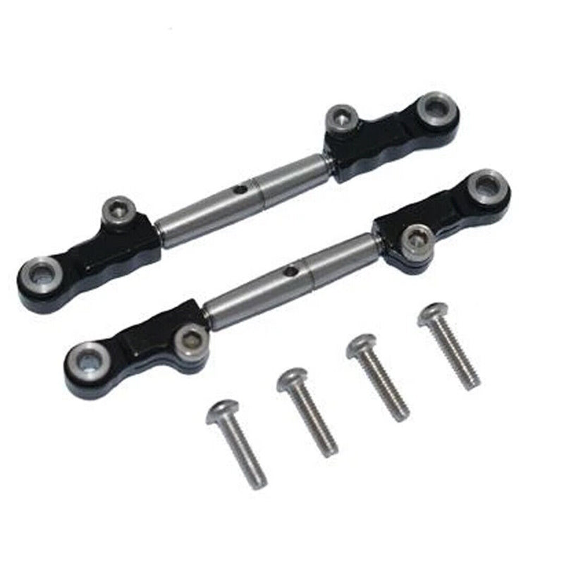 GPM LM057S-BK Alum Steel Rear Upper Arm Tie Rod BLK (Losi 1/18 Mini-T 2.0) - PowerHobby