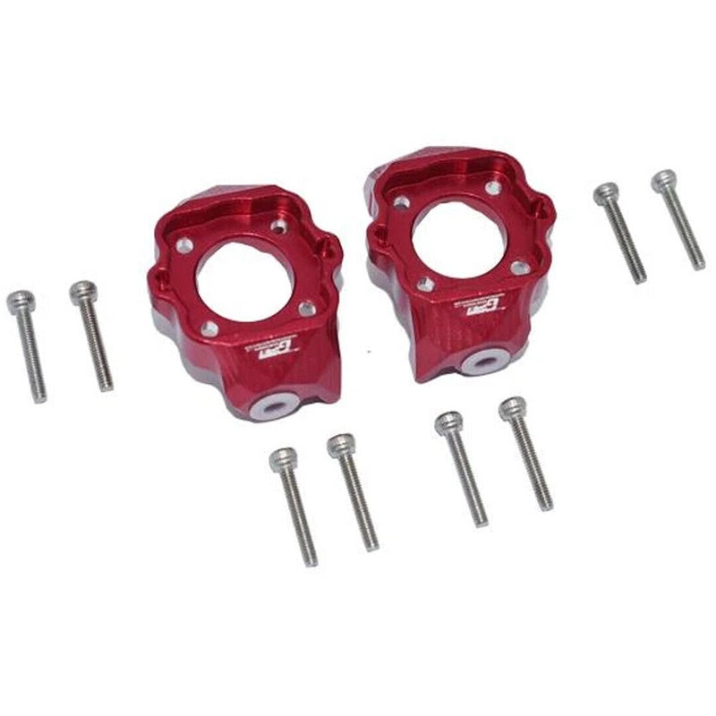 GPM LMT019-R Racing Aluminum Front C-Hubs Set Red Losi 1/8 LMT Solid Axle - PowerHobby