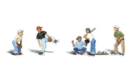 Woodland Scenics A1869 HO Scale Baseball Players I - PowerHobby